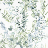 Arthouse Tranquil Wallpaper with Light and Dark Green Leaves – Watercolour Look Feature Wall, Green