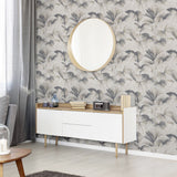 Arthouse Palm Grove Wallpaper with Palm Tree Design and Soft Matt Finish – Tropical Feature Wall, Natural