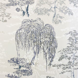 Arthouse Oriental Garden Tree Print Wallpaper – Soft Blue Feature Wall Design, Paste the Paper