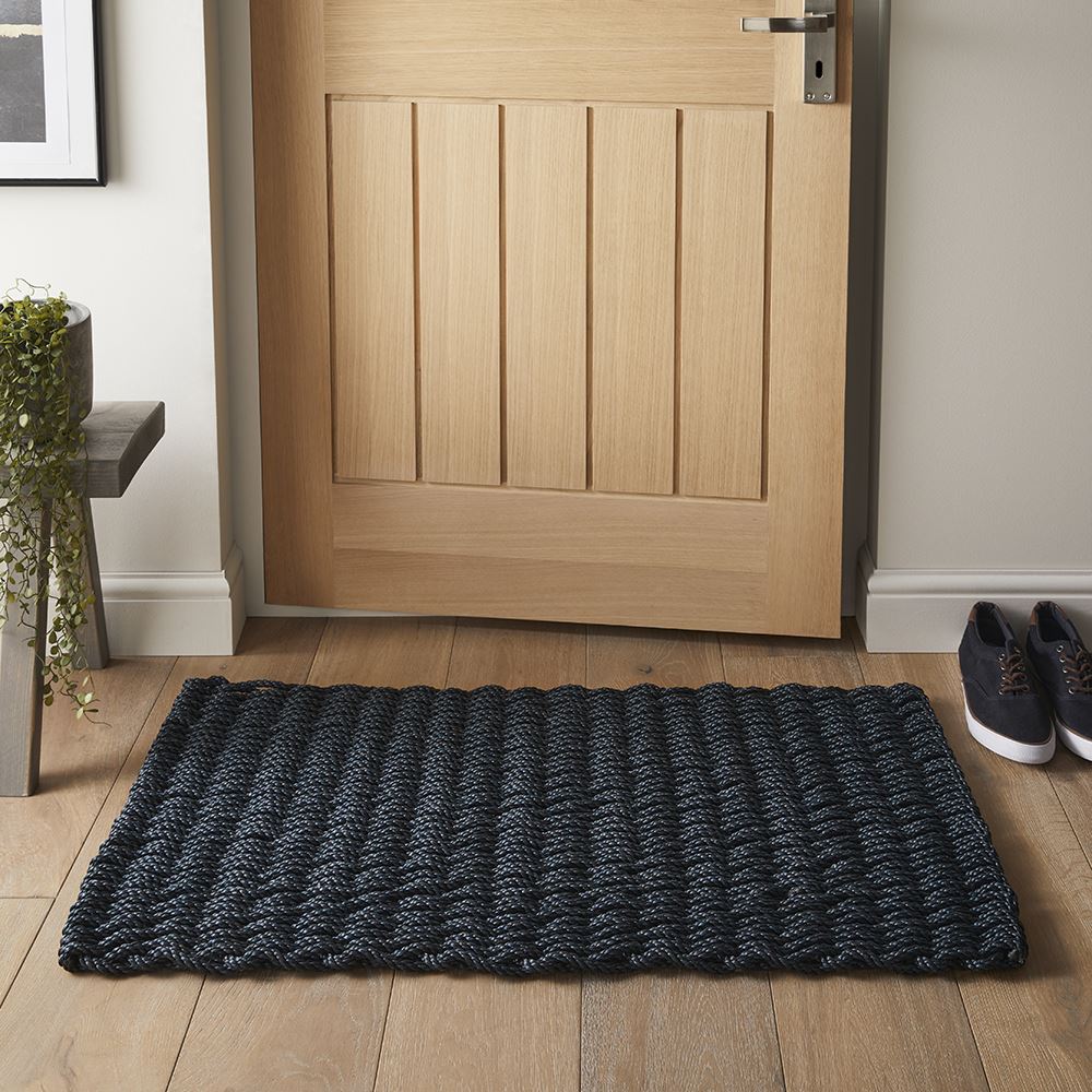 Didsbury Braided Doormat, 55 x 100cm – Navy