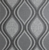 Arthouse Curve Heavyweight Vinyl Wallpaper with Metallic Shimmer – Strippable Paste the Wall, Charcoal