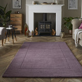 Esselle Home Esme Hand Carved Wool Runner, 60x230cm – Mayfair Collection, Mauve