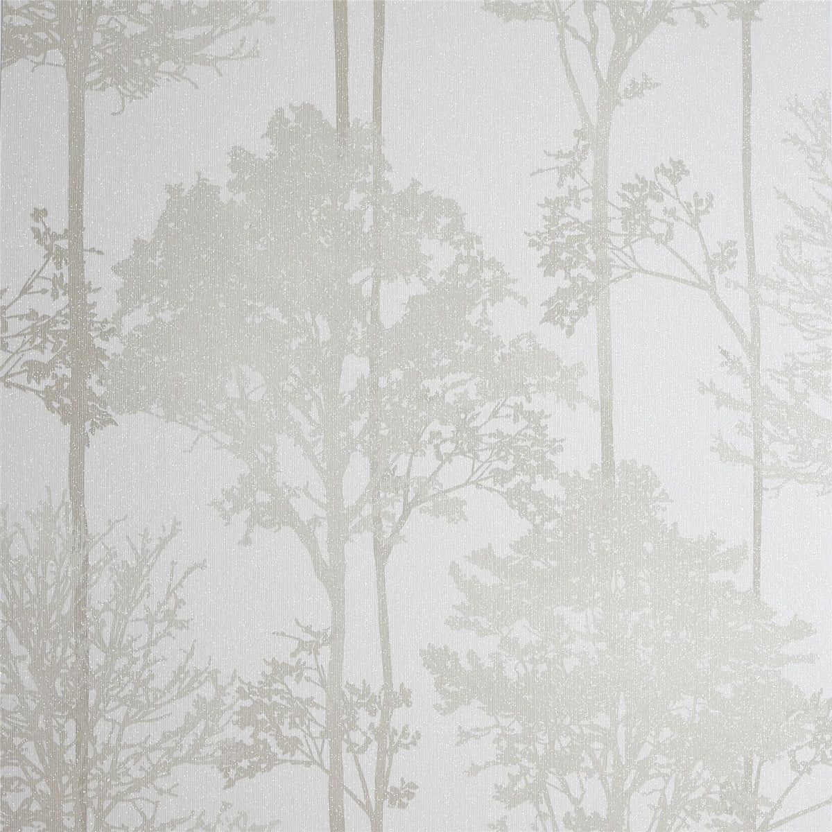 Arthouse Stardust Tree Glitter Vinyl Wallpaper – Gold Tree Silhouettes, Hardwearing Textured Design, Neutral