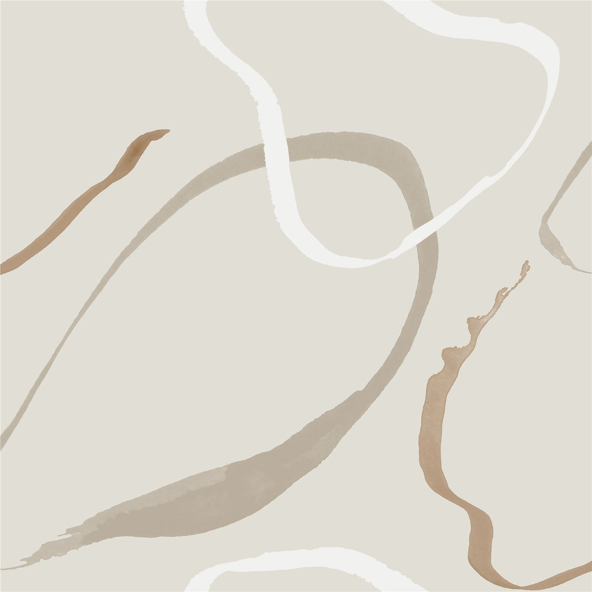 Arthouse Linear Swirl Wallpaper with Abstract Swirls – Neutral Feature Wall Décor, Natural/Spice