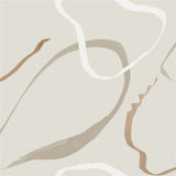 Arthouse Linear Swirl Wallpaper with Abstract Swirls – Neutral Feature Wall Décor, Natural/Spice