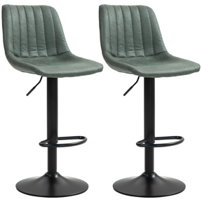 Blue retro tub bar stools set of 2