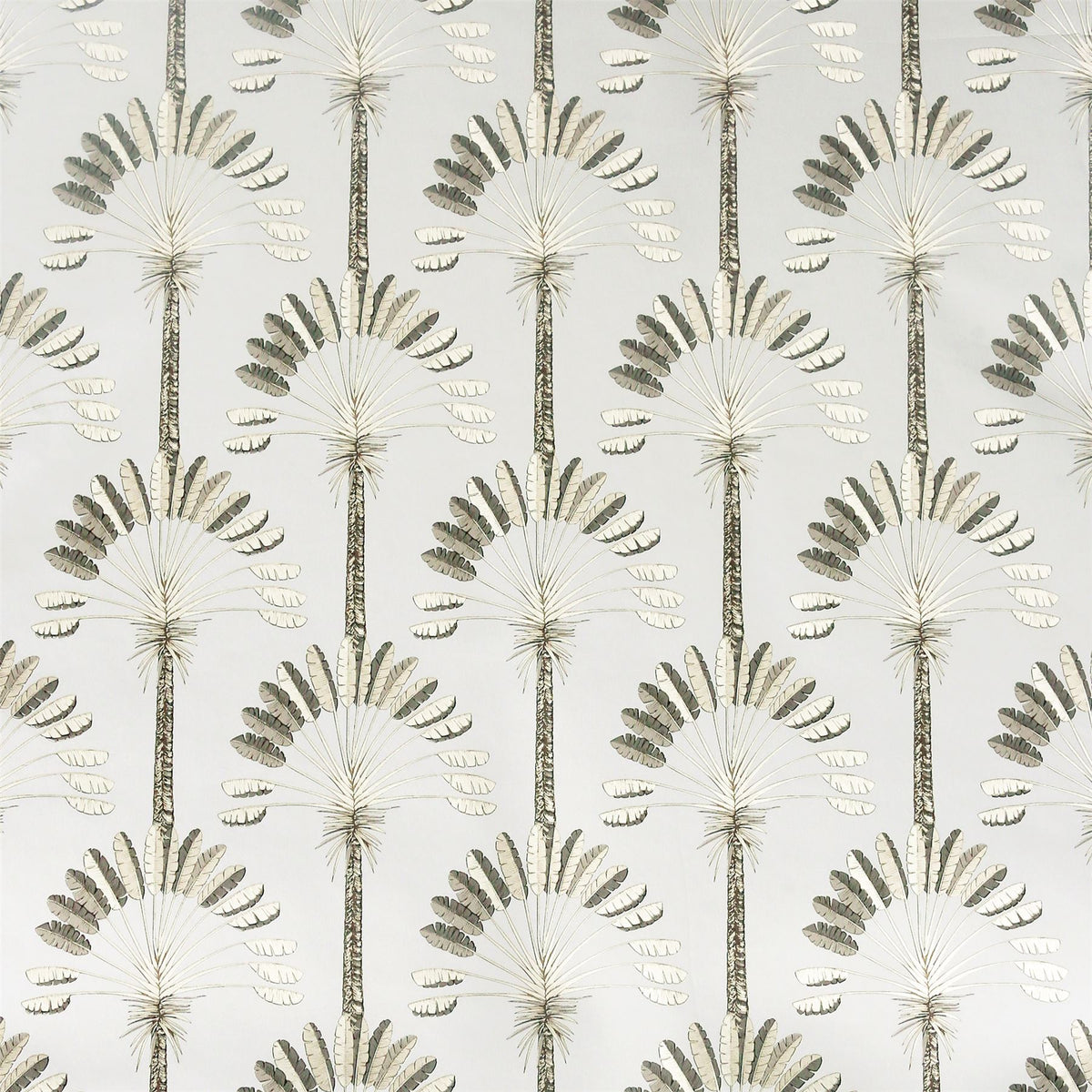 Arthouse Palm Palace Wallpaper with Metallic Gold Palms – Luxurious Exotic Colonial Style, Cream & Gold