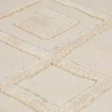 Esselle Home Windsor Geo Tufted Rug, 160 x 230cm – Recycled Plastic Bottles, Indoor Outdoor Use, Cream