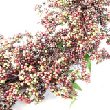 Artificial Black Berry Wreath, 55cm Large Door Wreath with Woven Base – Faux Black & Red Berry Decoration