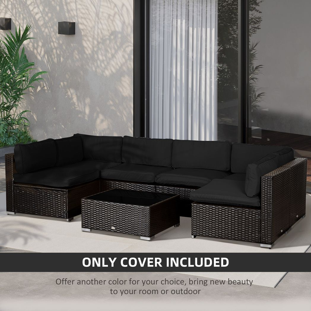 Rattan garden sofa set before and after cover replacement
