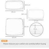 Small back cushion cover for rattan sofa