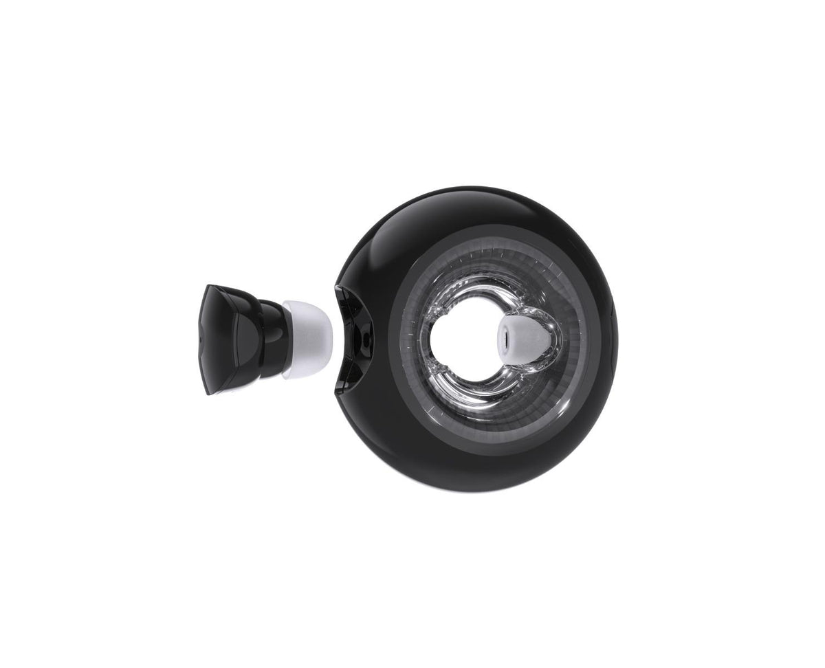 WYEWAVE True Wireless Earbuds with Charging Case and Necklace Strap – 18 Hour Playtime, Soft Touch, Black