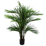 Artificial Areca Palm Tree, 130cm with Silk Leaves & Natural Palm Fronds – Weighted Pot, Wired Branches