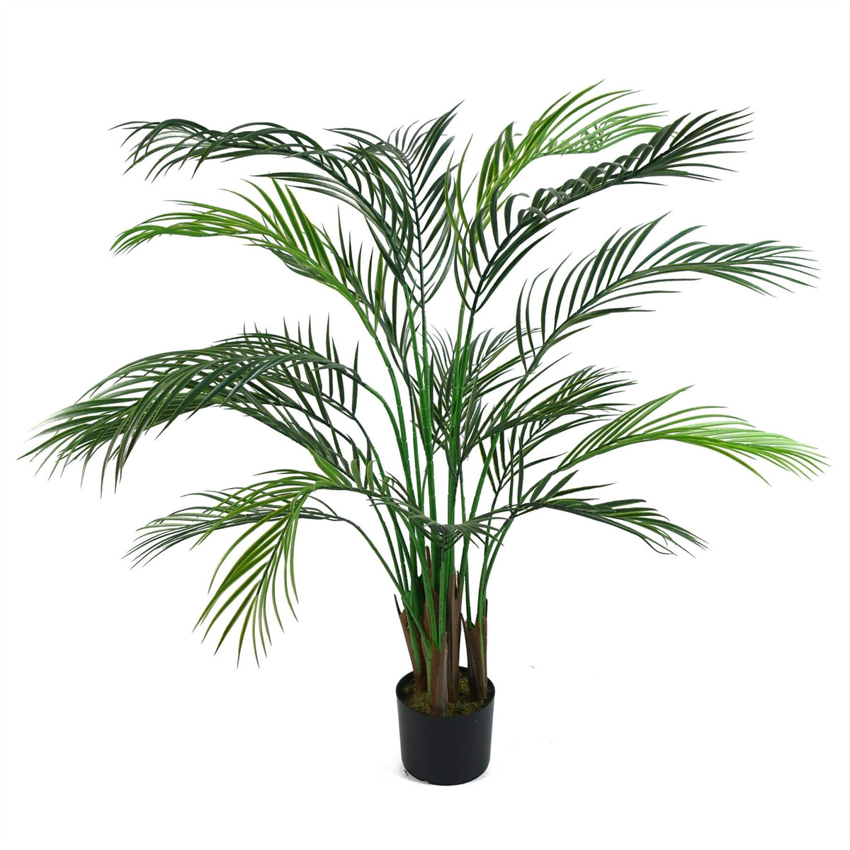 Artificial Areca Palm Tree, 125cm UV Resistant – Outdoor Palm with Wired Branches in Weighted Pot