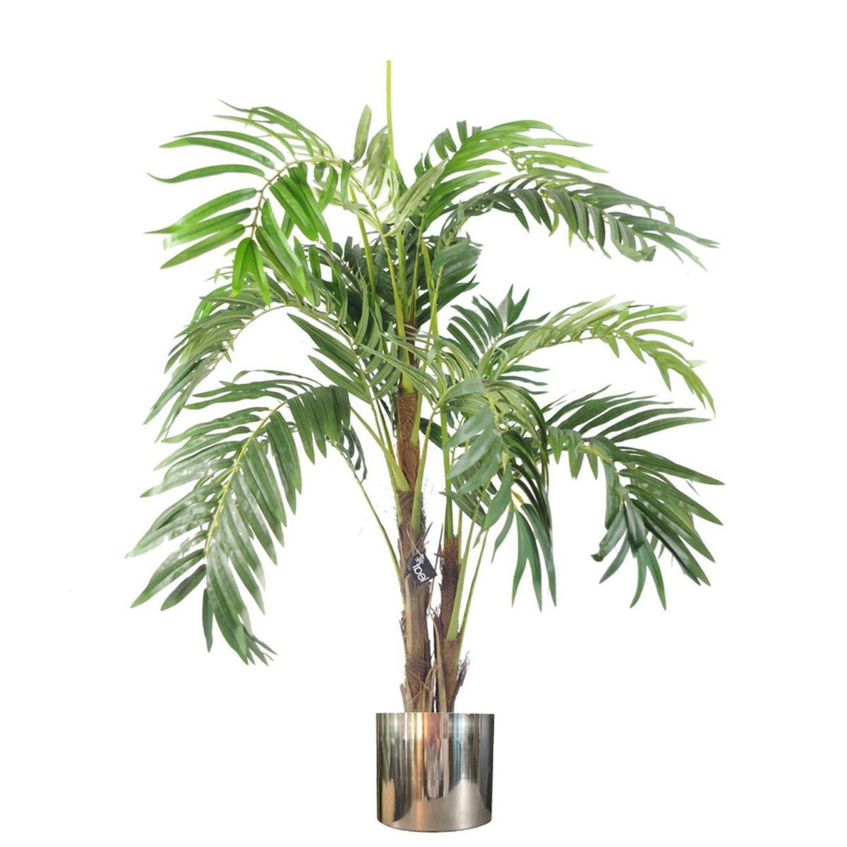 120cm Artificial Palm Tree – Silver Metal Planter