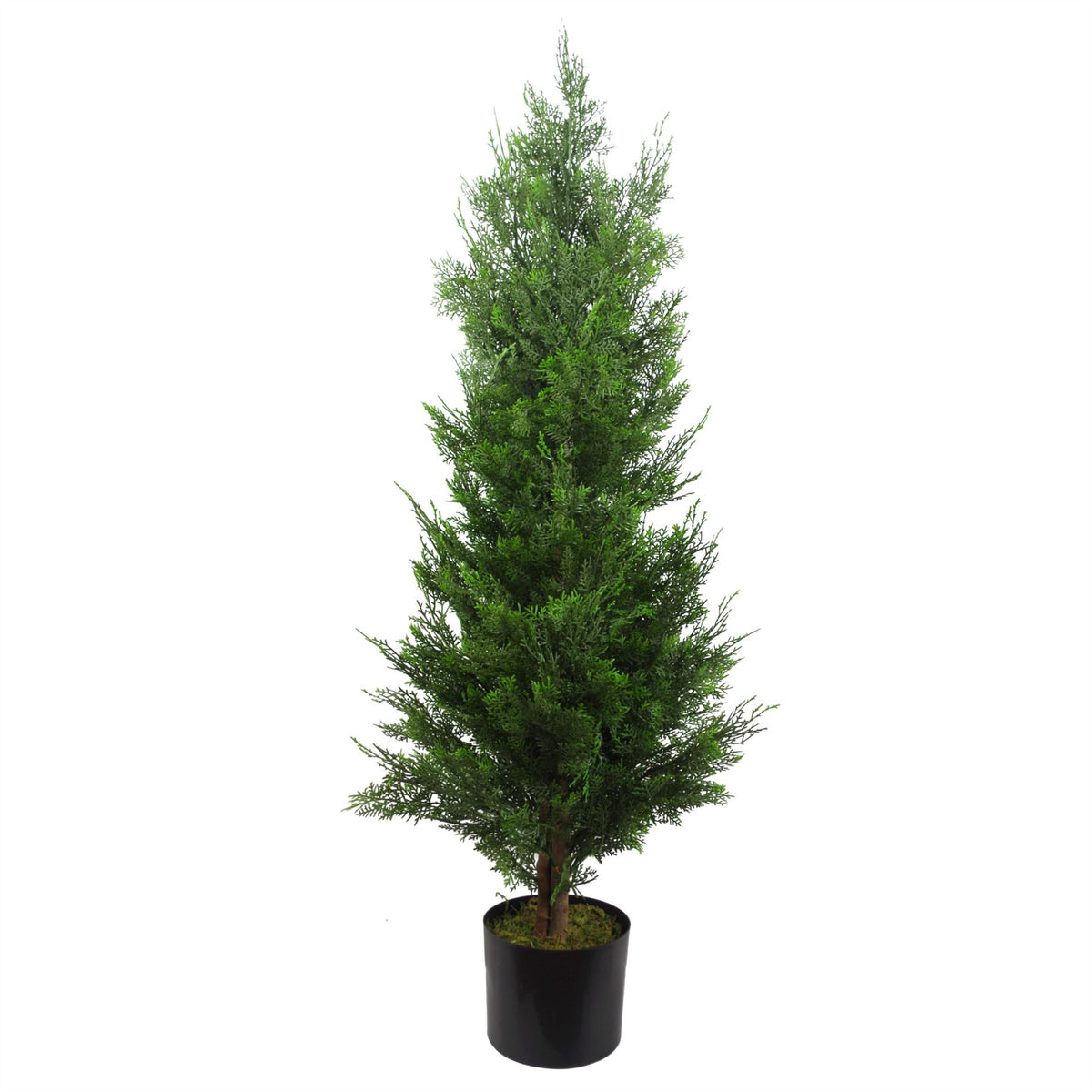 Artificial Cypress Topiary Tree, 120cm with Realistic Foliage & Wired Stems – Indoor or Sheltered Outdoor Use