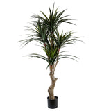 Artificial UV Resistant Yucca Tree, 120cm with 238 Leaves – Outdoor Faux Plant in Weighted Black Pot