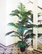 140cm Large Bushy Artificial Palm Tree with Lifelike Fronds – Maintenance-Free Faux Plant for Conservatories