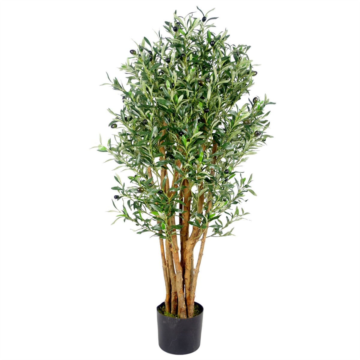Luxury Artificial Olive Tree, 125cm with Realistic Olives and Real Wood Stems – Premium Faux Plant for Home & Office