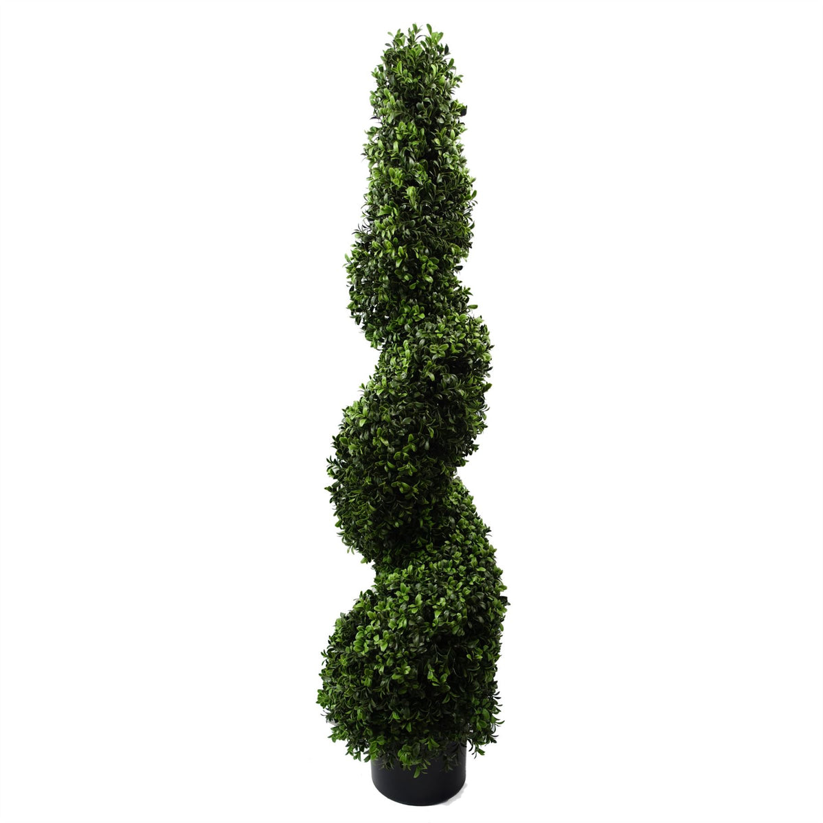 Botanik 120cm Spiral Buxus Artificial Topiary Tree – UV Resistant Outdoor Faux Plant with Weighted Pot