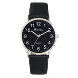 Ravel Men’s Classic Big Dial Watch with Black Dial and Black Strap – Model R0129.23.1