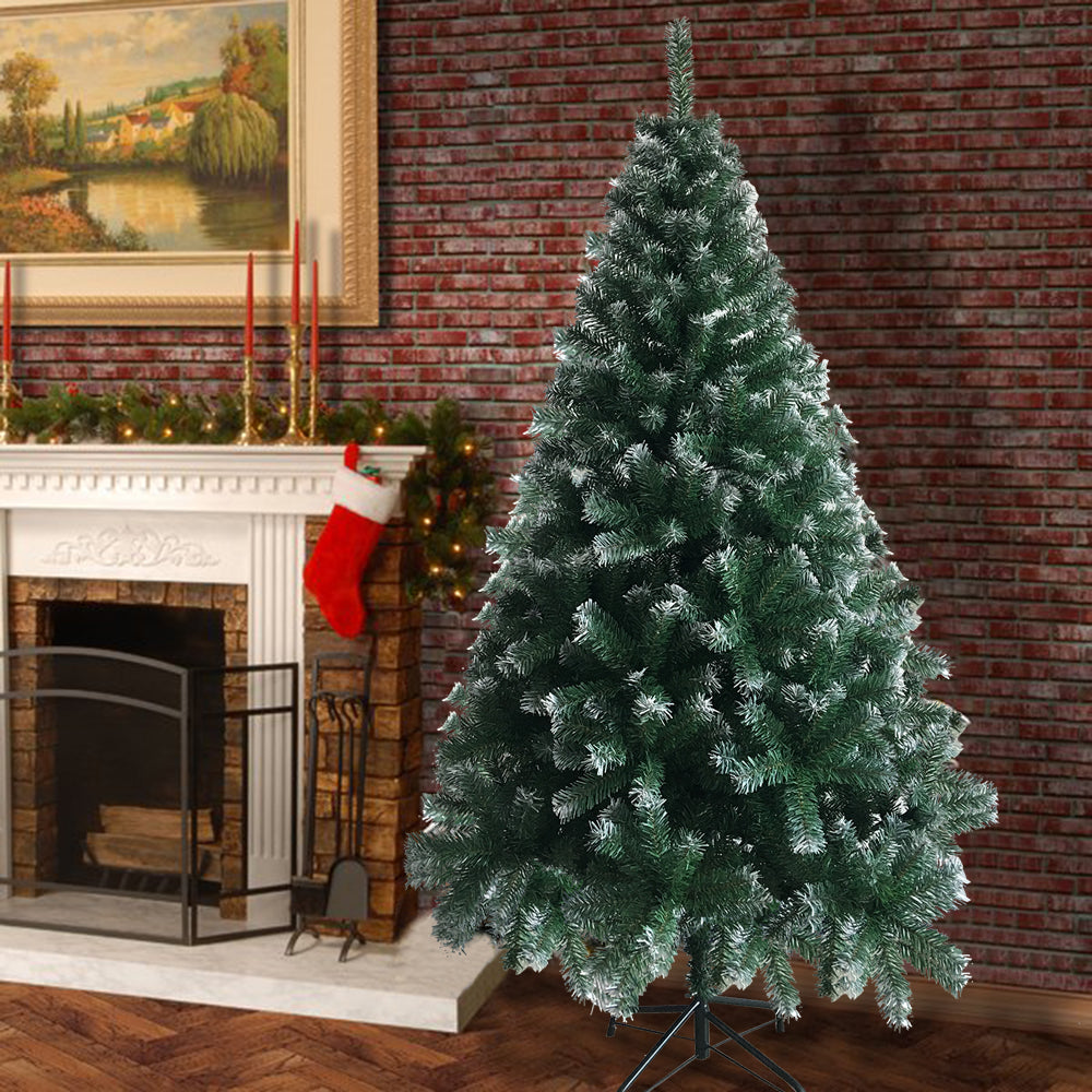 6ft white artificial Christmas tree with iron stand