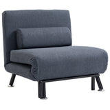 Black 3-in-1 sofa chair bed