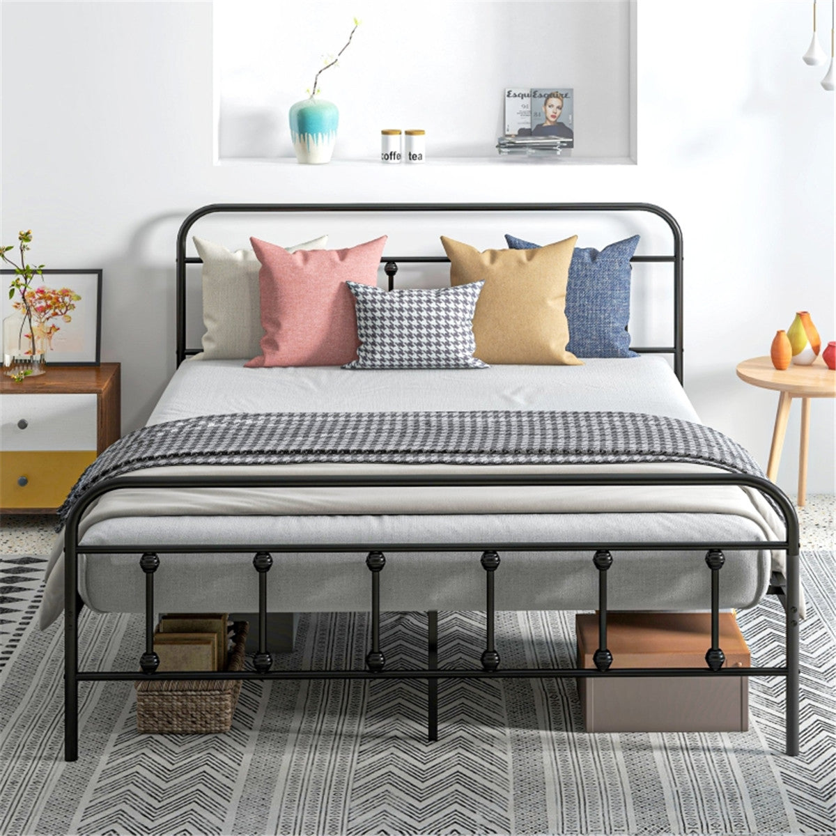 140cm double metal bed frame