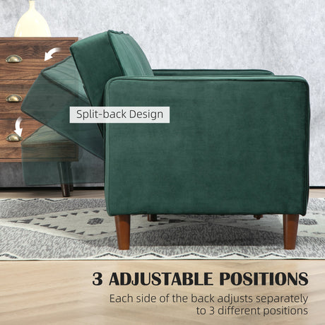 HOMCOM sofa bed middle leg transformation detail