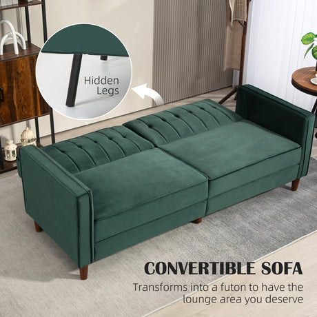 HOMCOM sofa bed independently adjustable backs