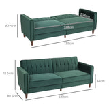 HOMCOM sofa bed wooden leg detail