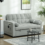 HOMCOM sofa bed tufted design with white edging