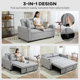 HOMCOM sofa bed side pockets holding remote and phone