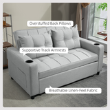 HOMCOM sofa bed dimensions diagram
