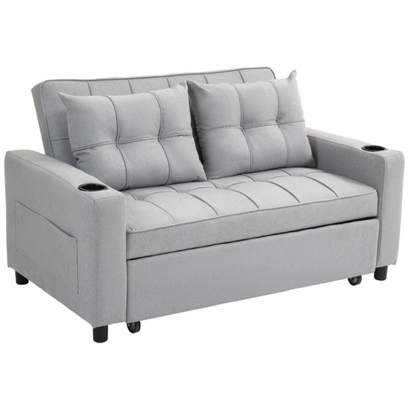HOMCOM sofa bed reclined into lounger position