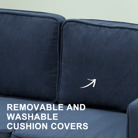 HOMCOM compact sofa storage compartment holding cushions