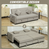HOMCOM sofa bed adjustable backrest angles