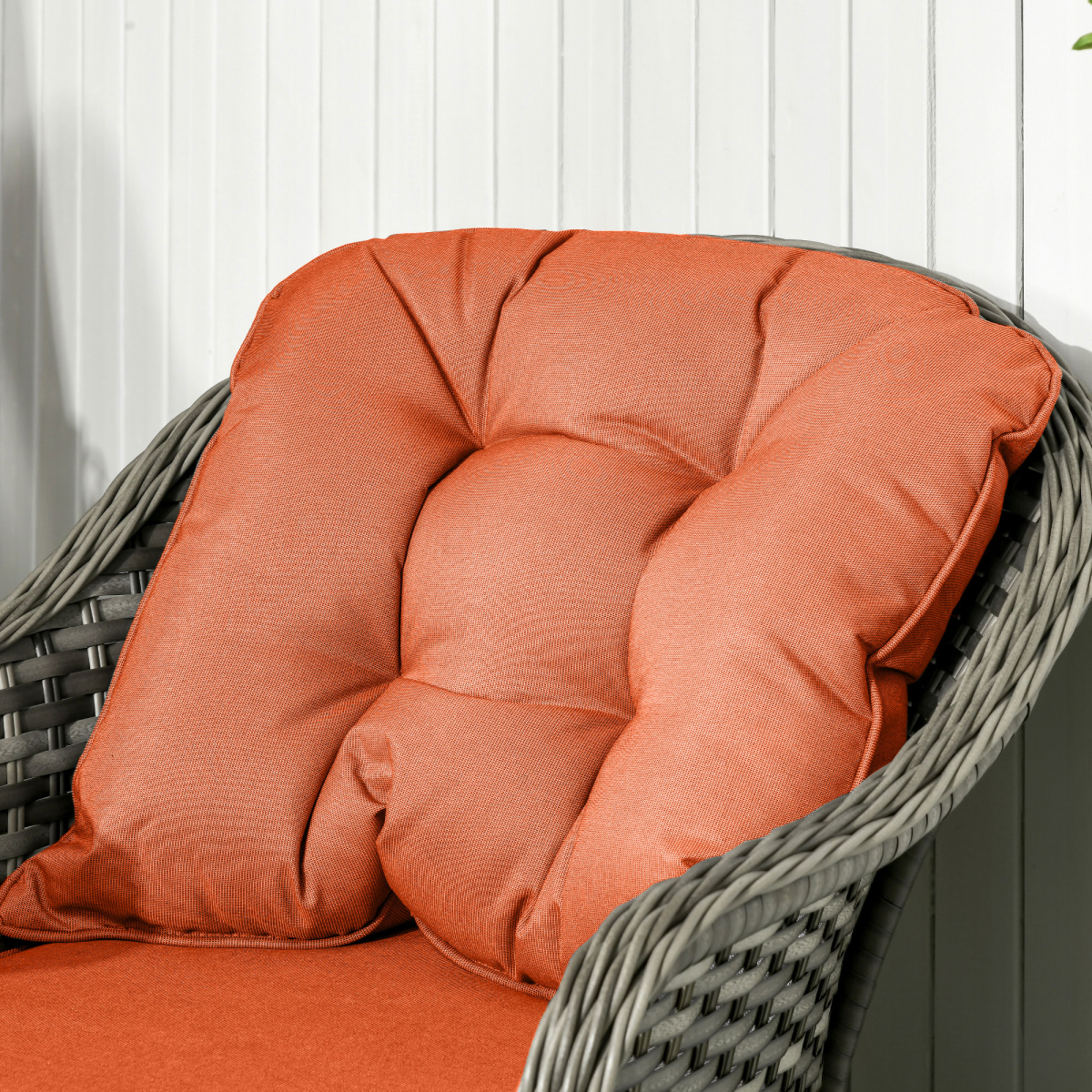 Outsunny rattan sofa set cushions detail