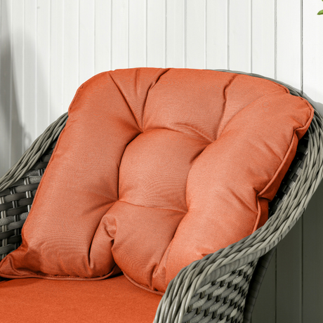 Outsunny rattan sofa set cushions detail
