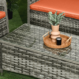 Outsunny rattan sofa set assembly parts layout