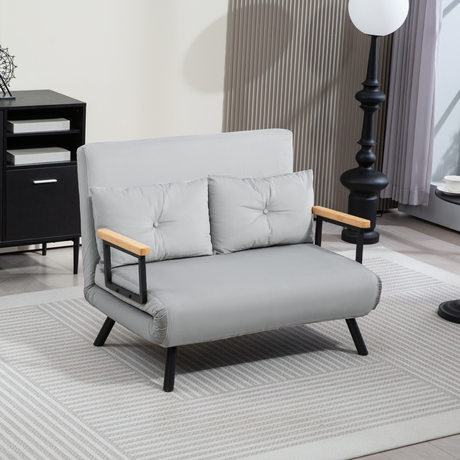 HOMCOM loveseat sofa bed in a small apartment setting