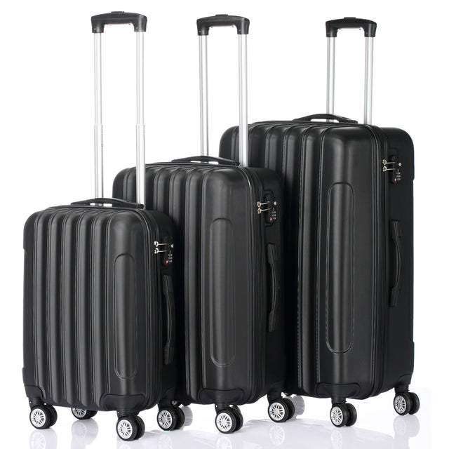 3 piece ABS spinner luggage set