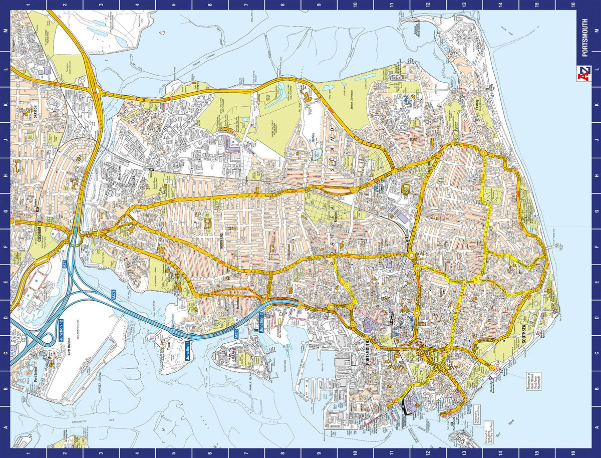 A to Z Map of Portsmouth 1000 Piece Jigsaw Puzzle – Collins Street Map Puzzle with Guide Print & Index