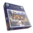 Dogs in a Christmas cottage garden jigsaw