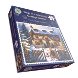 Dogs in a Christmas cottage garden jigsaw
