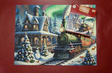 The Christmas Train 1000 Piece Jigsaw Puzzle – Santa's Sleigh Night-Sky Journey, Festive Family Gift