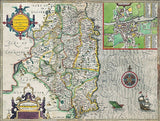 John Speed Leinster Historical Map 1000 Piece Jigsaw Puzzle with Free A3 Guide Print – 1610 Map, 66 x 50cm