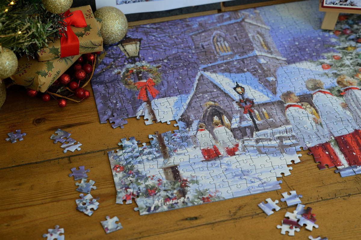 The Christmas Choir 500 Piece Jigsaw Puzzle – Nostalgic Carol Singers Festive Scene, Exclusive Design