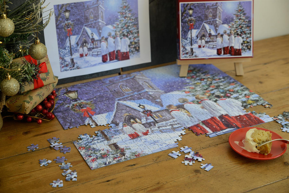 The Christmas Choir 500 Piece Jigsaw Puzzle – Nostalgic Carol Singers Festive Scene, Exclusive Design