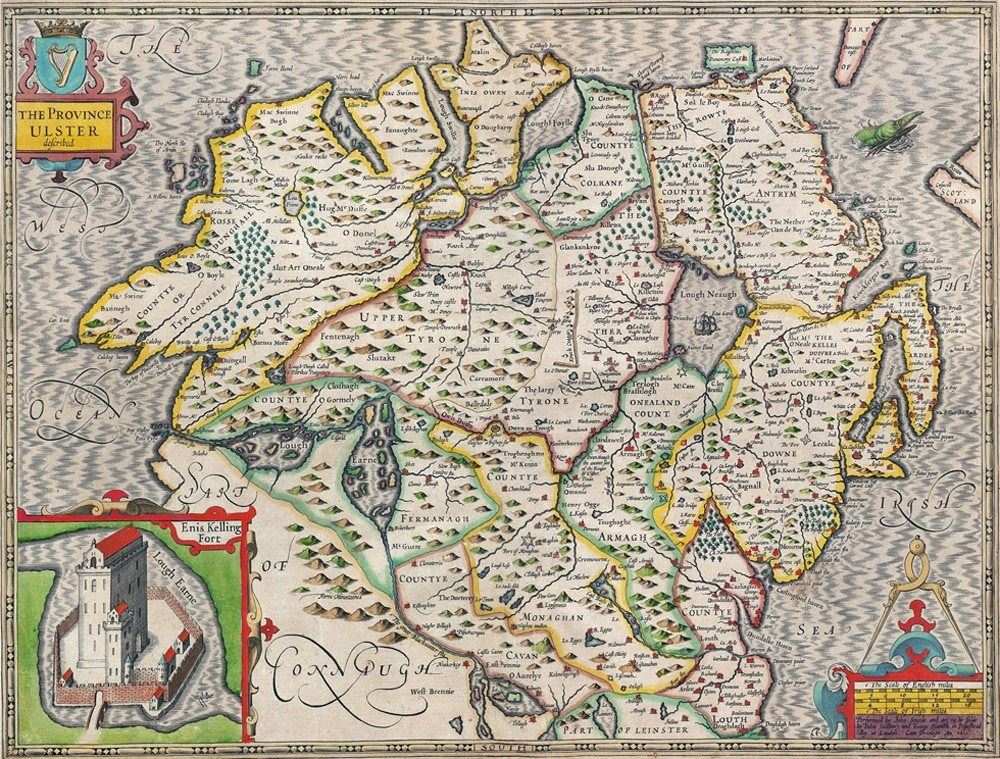 Ulster Historical Map 1000 Piece Jigsaw Puzzle (1610) – John Speed Atlas Print with Free A3 Guide